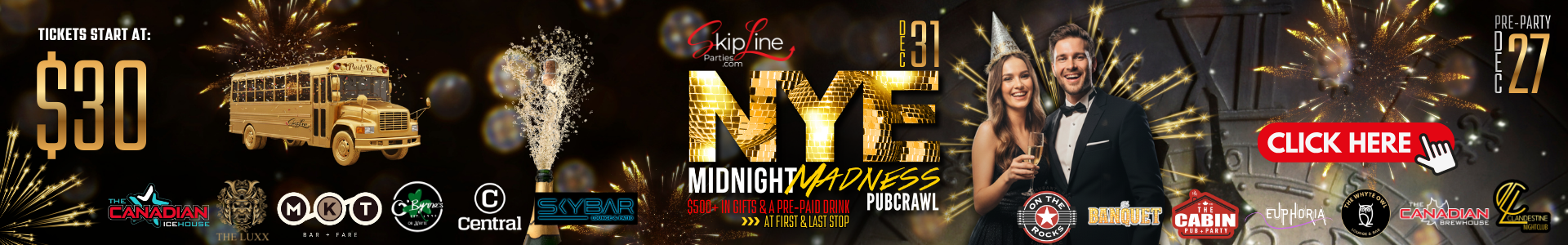 2026 NYE Web Cover Dec 31 (1920 x 300 px) SkipLine Parties Luke Combs Edmonton